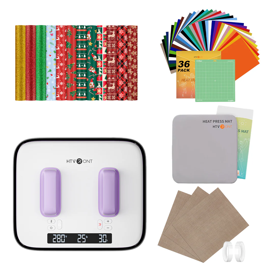 HTVRONT H10 12x10in Heat Press, Ultimate Premium Kit - Lavender Purple - Image 18