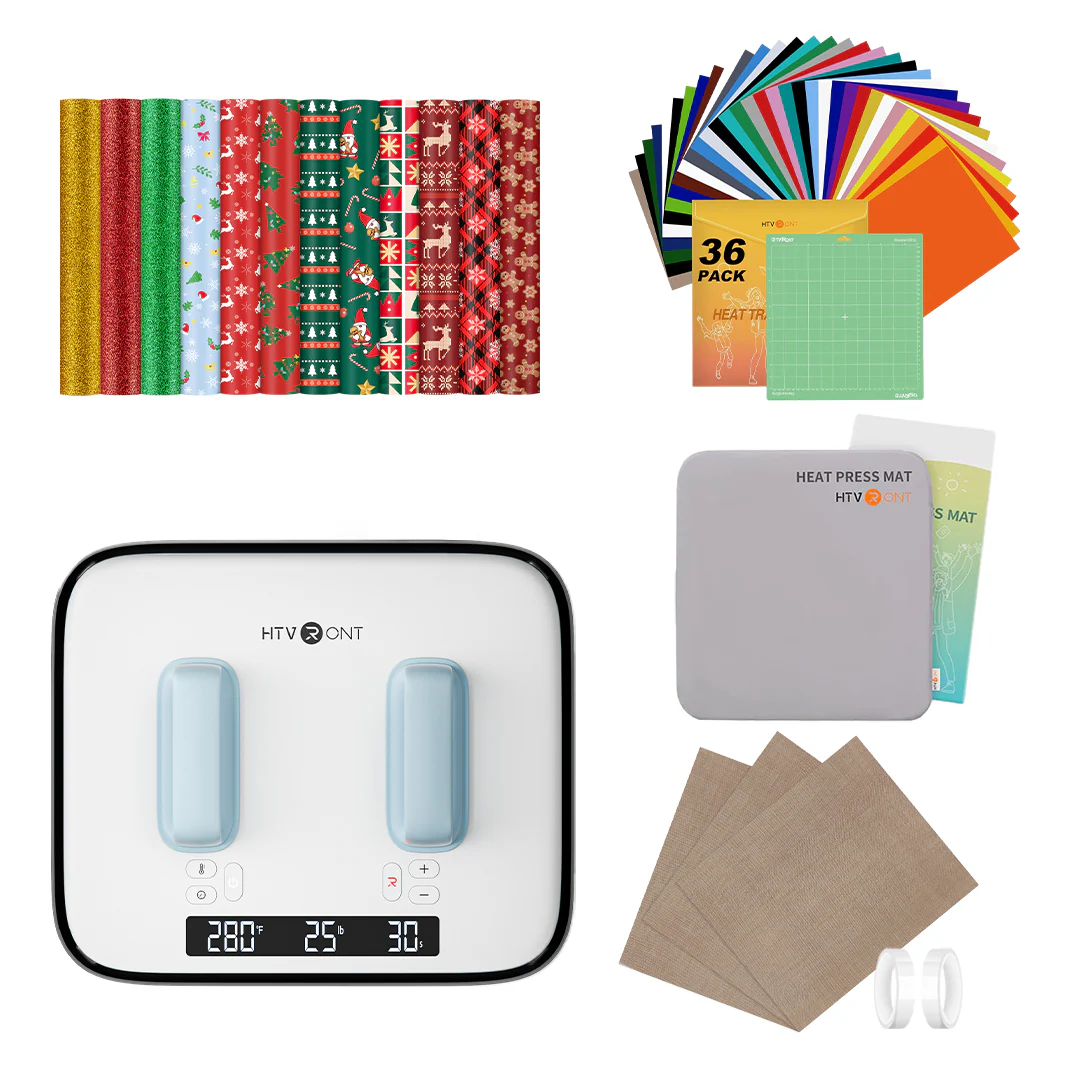 HTVRONT H10 12x10in Heat Press, Ultimate Premium Kit - Bubble Blue - Image 16