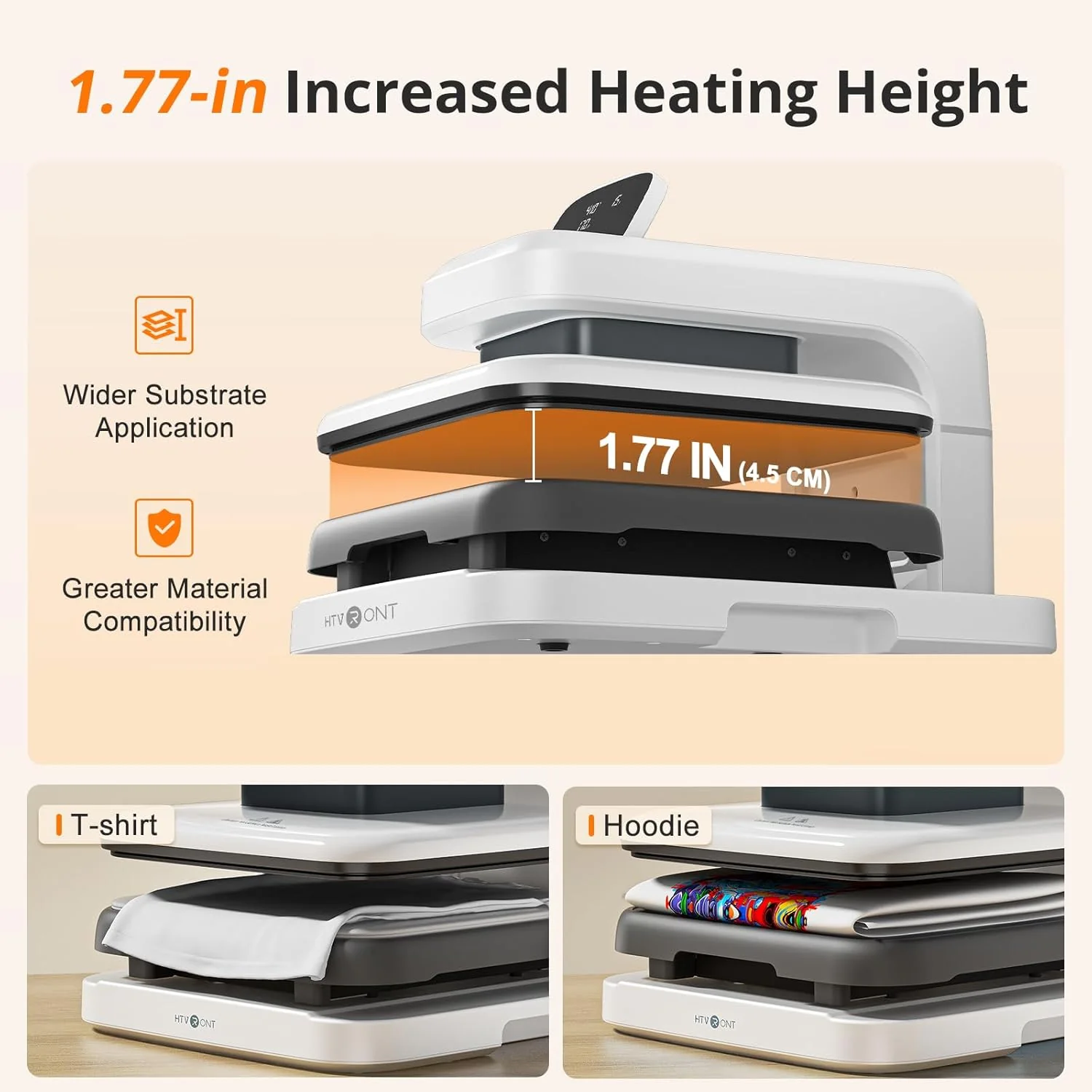 [Machine Bundle] HTVRONT Manual Hat Heat Press + Auto Heat Press 2-15"x15" - Image 5