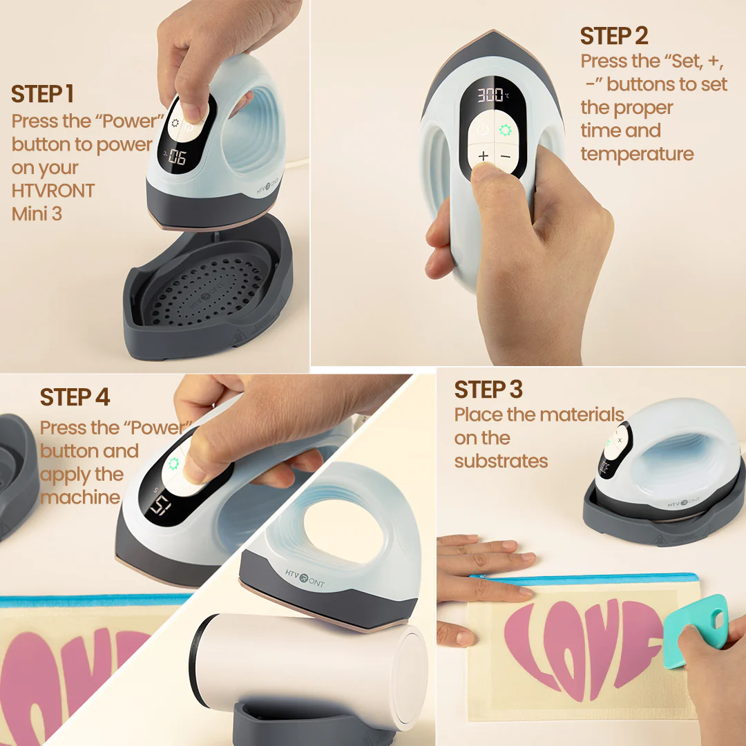 [Machine Bundle] HTVRONT Manual Hat Heat Press + Mini Heat Press - Image 12