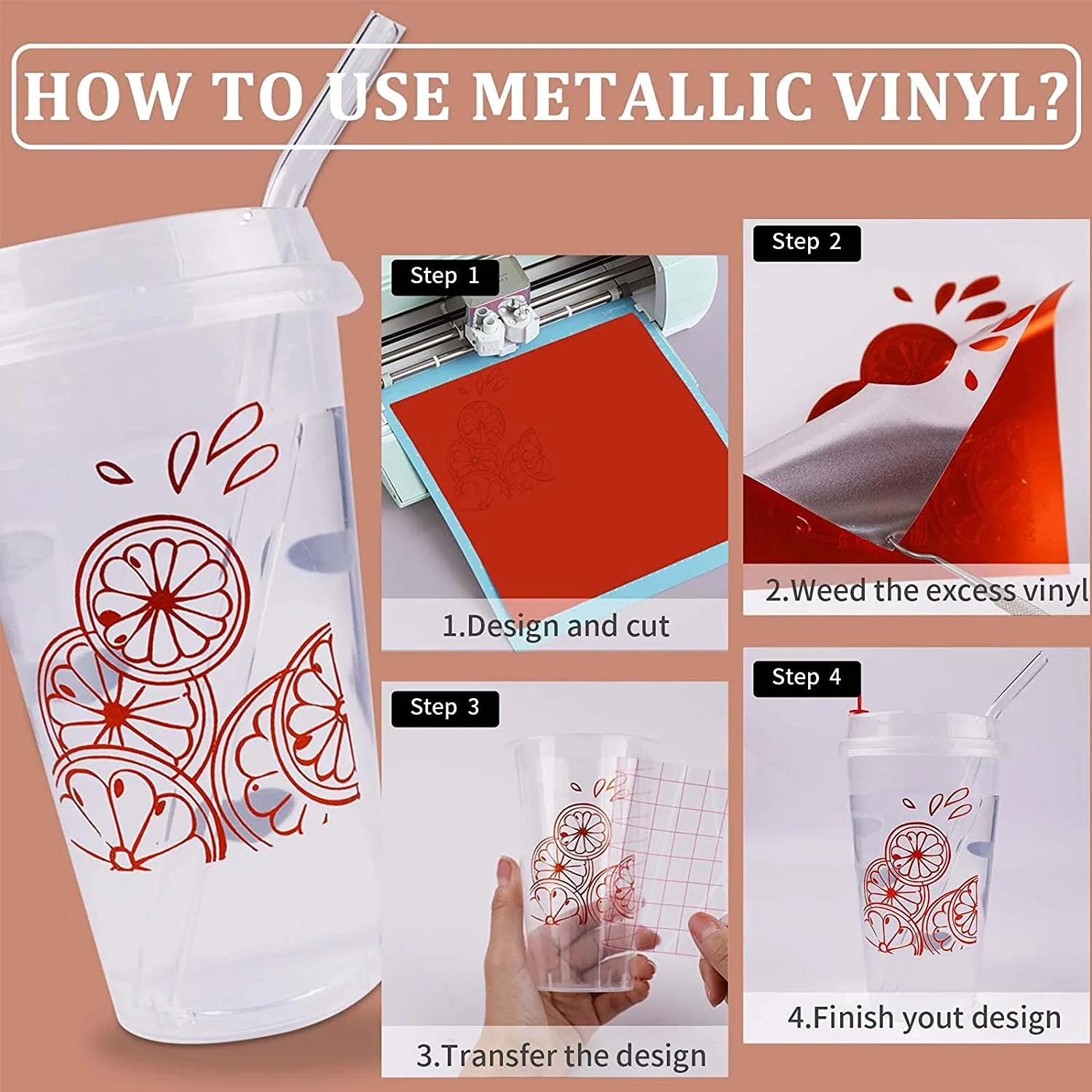Matte Metallic Adhesive Vinyl Bundle - 12" x 12" 9 Pack (9 Assorted Colors) - Image 7