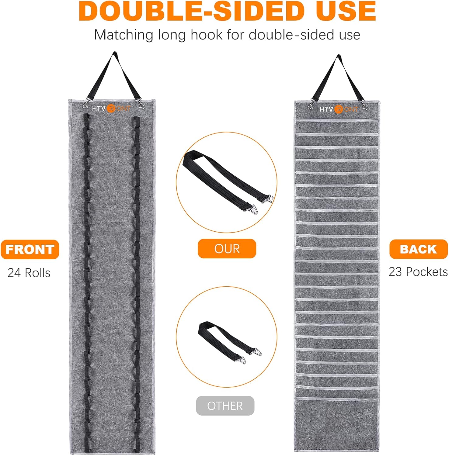 Vinyl Roll Holder - Vinyl Roll Storage with 24 Compartments - Image 3