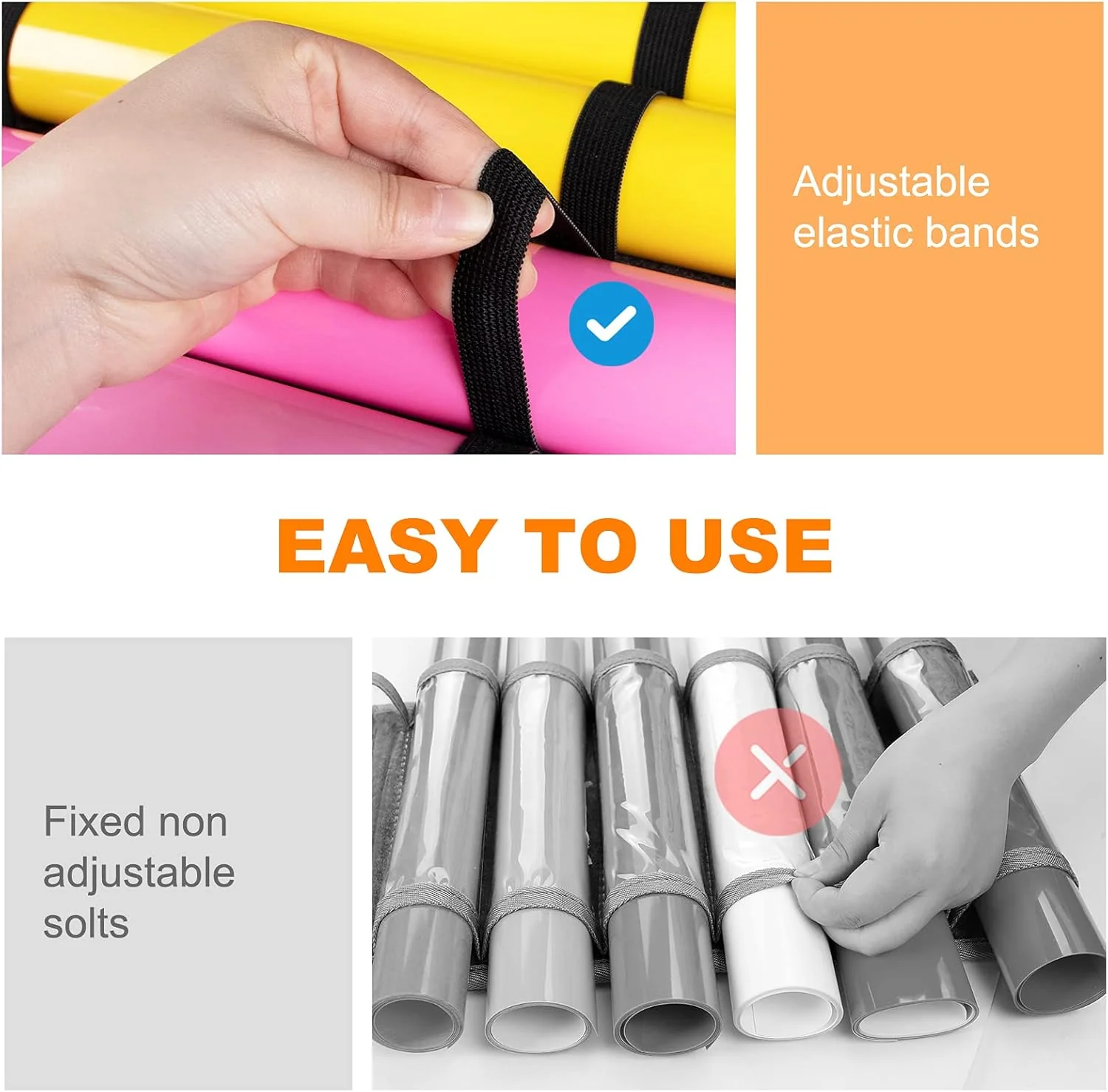 Vinyl Roll Holder - Vinyl Roll Storage with 24 Compartments - Image 7