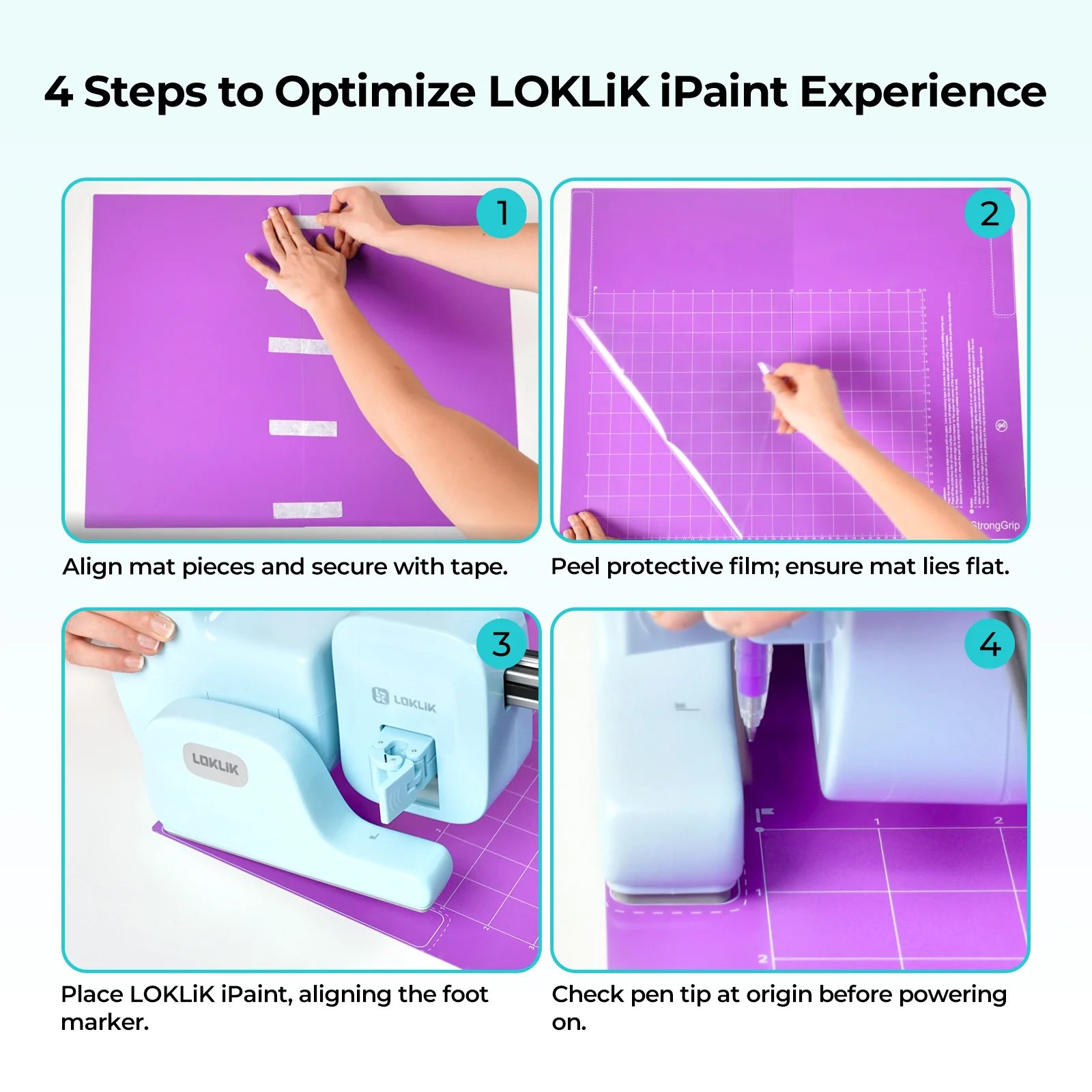 LOKLiK iPaint GridBase Mat – StrongGrip Precision Positioning Mat - Image 9