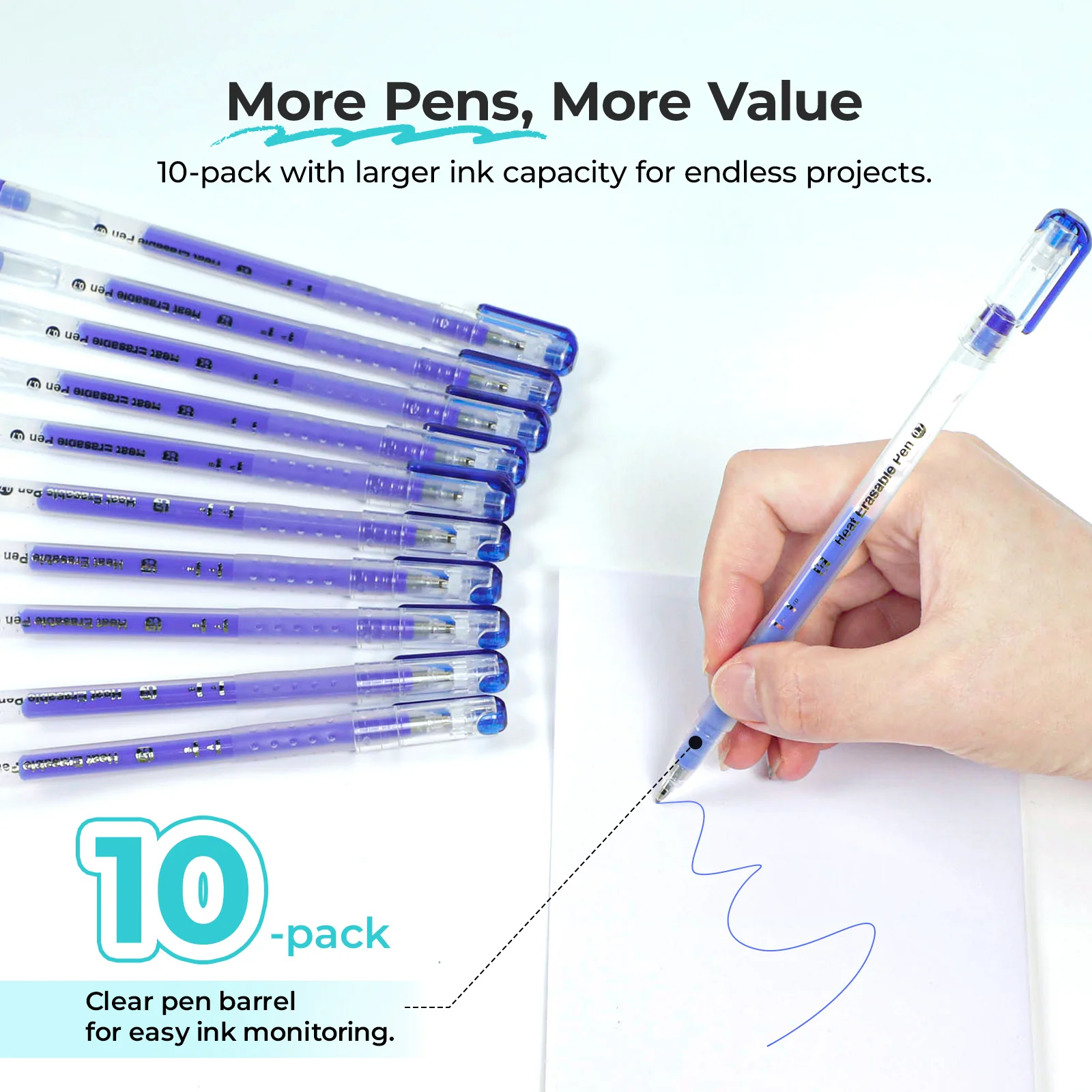 LOKLiK-iPaint-Heat Erasable Pen Set -10pcs - Image 3