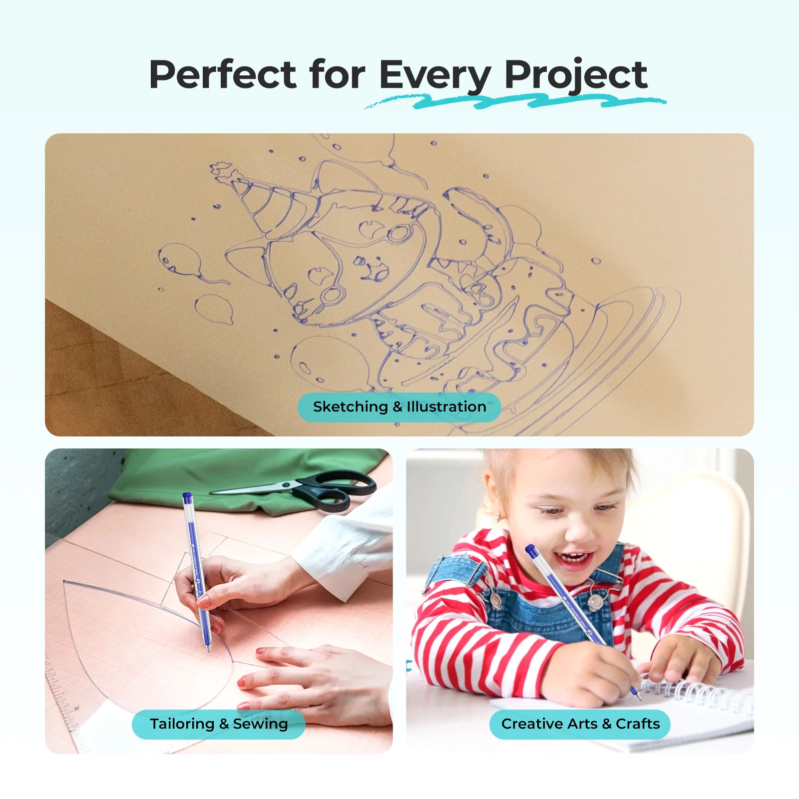 LOKLiK-iPaint-Heat Erasable Pen Set -10pcs - Image 7