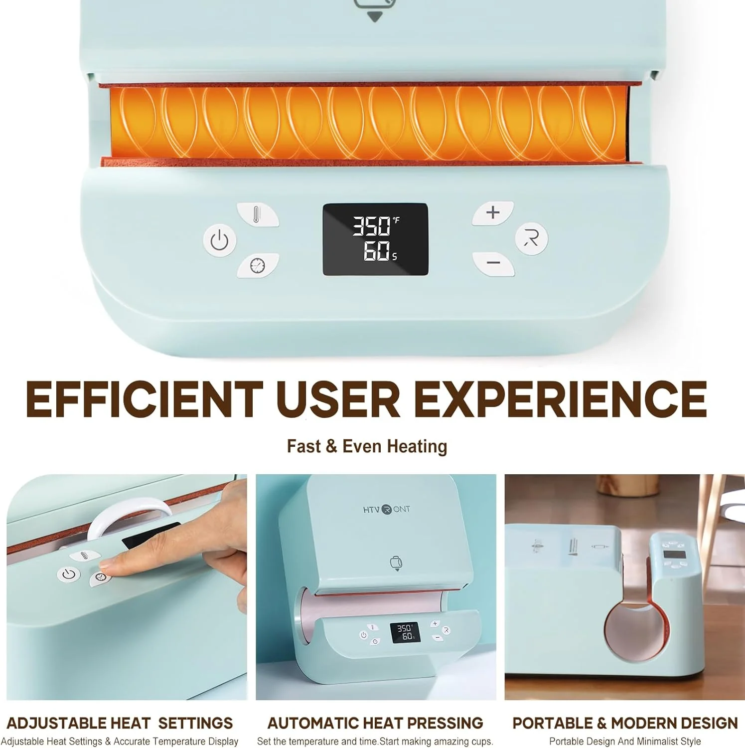 [All-in-One Kit]HTVRONT Auto Heat Press 15"x15"+Tumbler Press+Manual Hat Press Machine+All in Bundle - Image 18