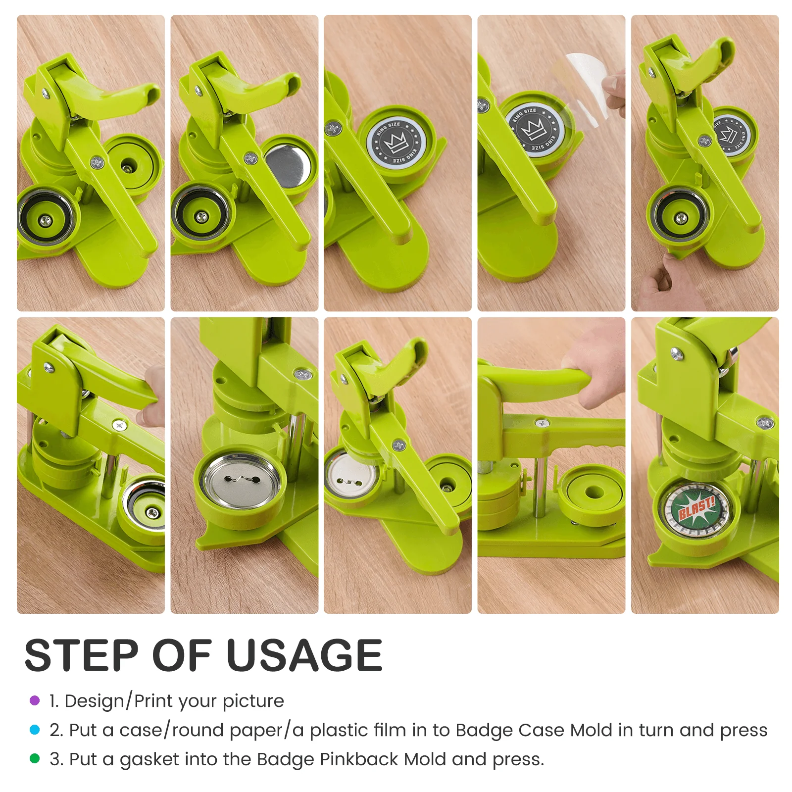 400 Pcs Metal Blank Button Supplies 58mm/2.25 inch - Image 6