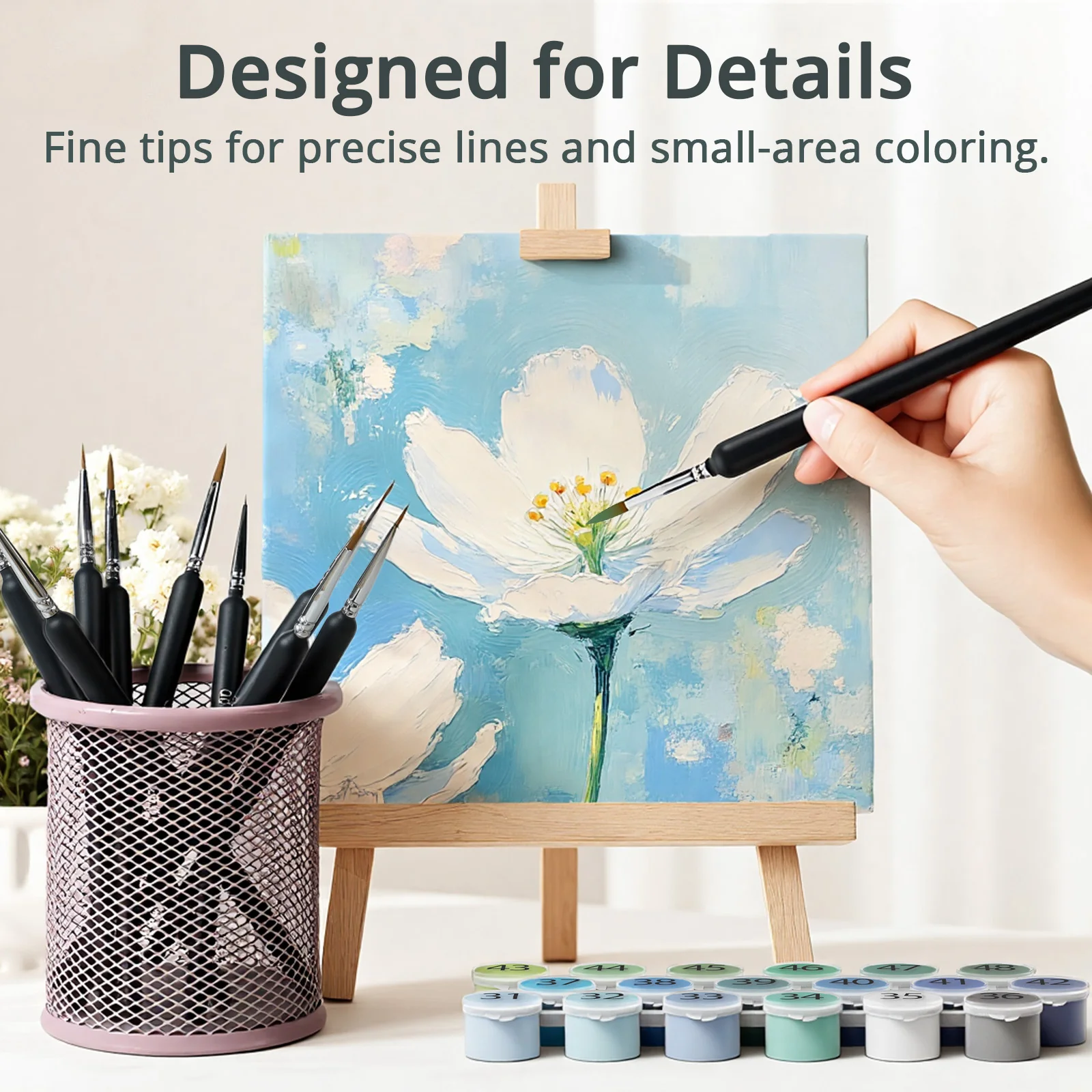 [LOKLiK iPaint] Mini Detail Paintbrush Set（10pcs） - Image 5