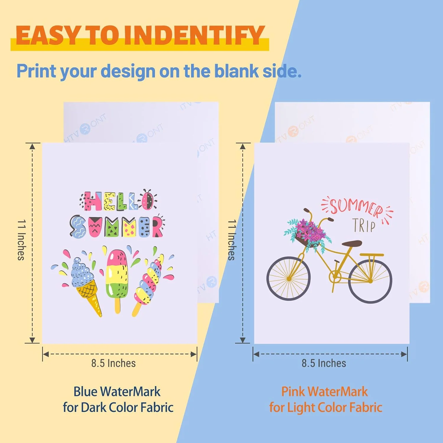 Mixed Heat Transfer Paper for Light & Dark Fabric - 8.5" X 11" 20 Pack - Image 6