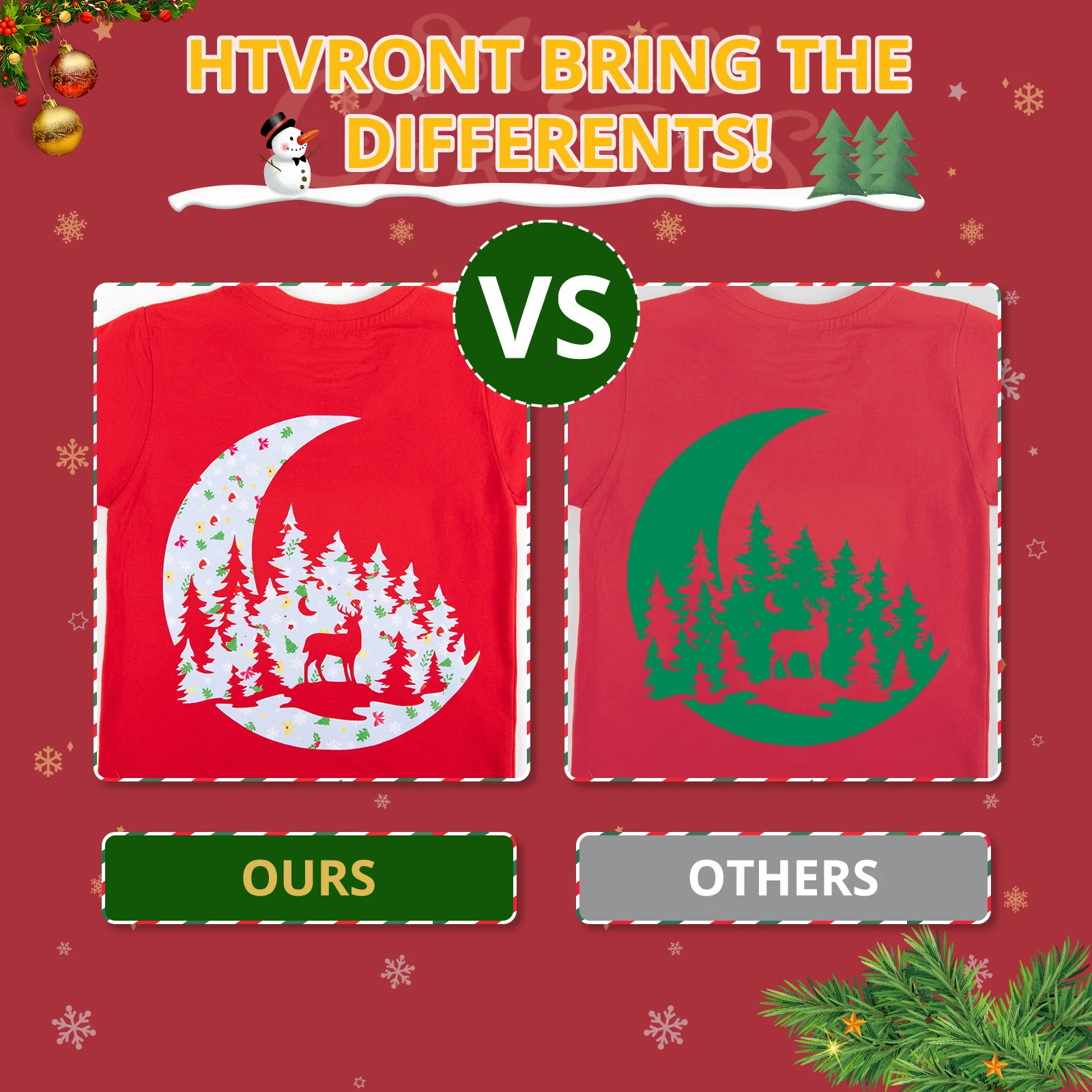 New Models Christmas Patterned Heat Transfer Vinyl Bundle - 13 Sheets 12"x10" - Image 6