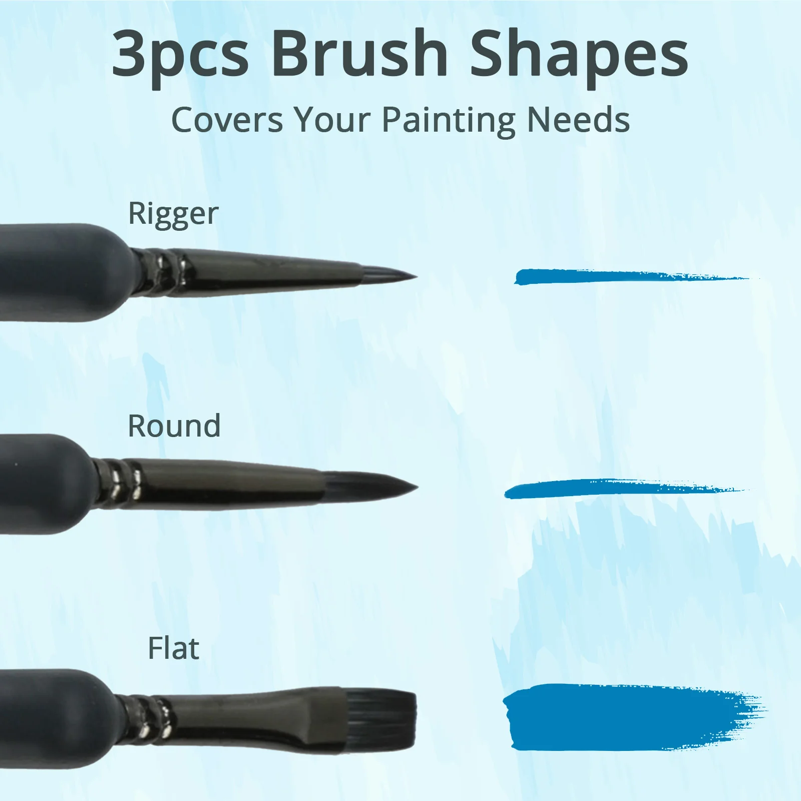 [LOKLiK iPaint]Paintbrush Set（3pcs） - Image 3