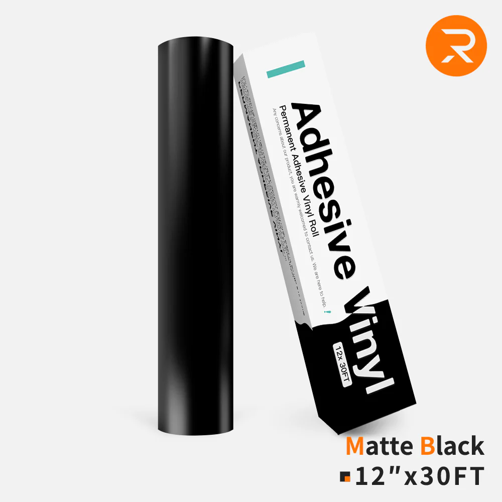 Permanent Adhesive Vinyl Roll - 12"x30 Ft （2 Colors) - Image 5
