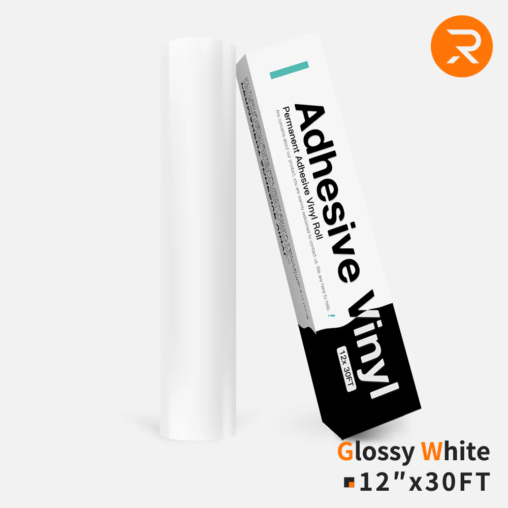 Permanent Adhesive Vinyl Roll - 12"x30 Ft （2 Colors) - Image 7