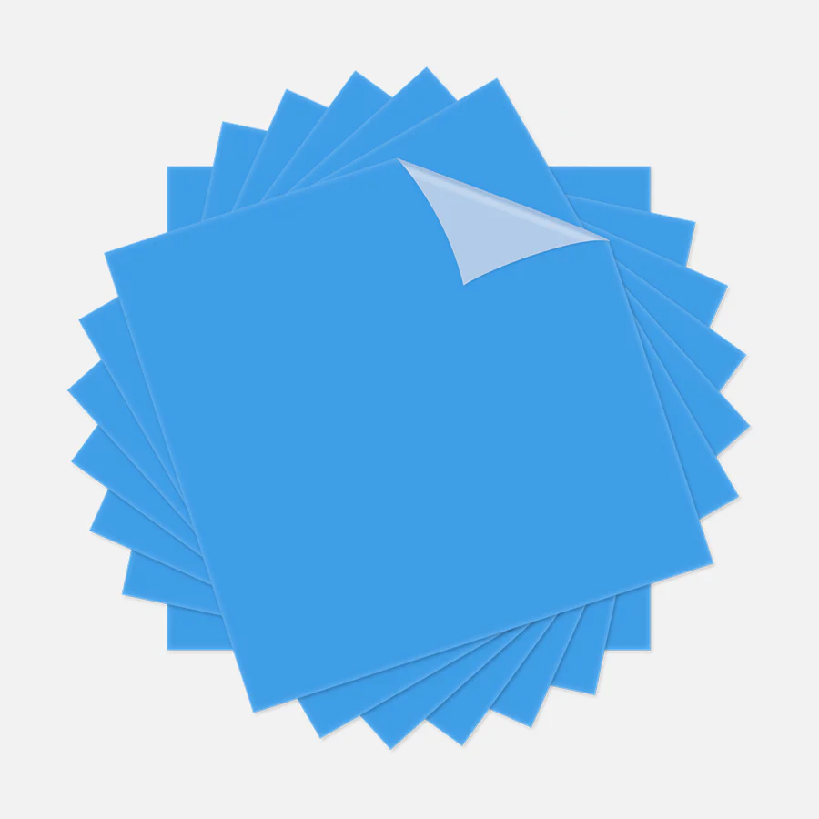 Blue Stencil Vinyl Sheets -7 Sheets 12"x12" Permanent Template Vinyl - Image 7