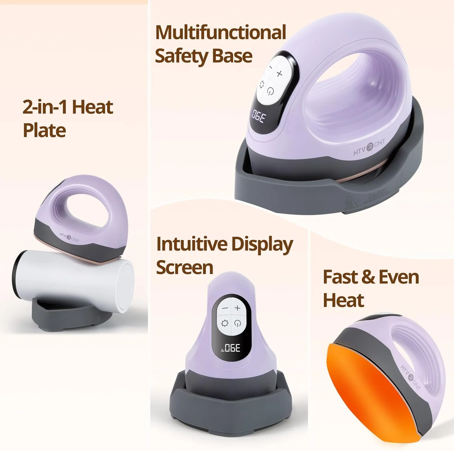 CA HTVRONT Mini3 Heat Press Machine -  For T-Shirts, Hats, Mugs,Bags - Image 9