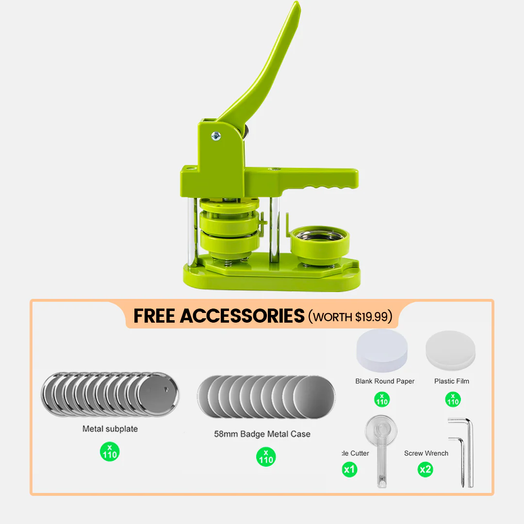 Reach a C$100 cart, you can add the Button Maker Machine for only C$29.99! HTVRONT CA Button Maker Machine 58mm with 110pcs Button Supplies - No Need to Install Pin Maker