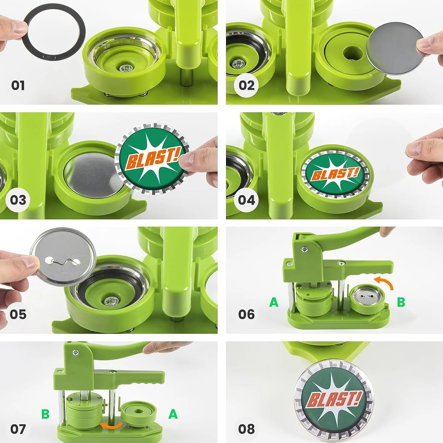 Reach a C$100 cart, you can add the Button Maker Machine for only C$29.99! HTVRONT CA Button Maker Machine 58mm with 110pcs Button Supplies - No Need to Install Pin Maker - Image 3