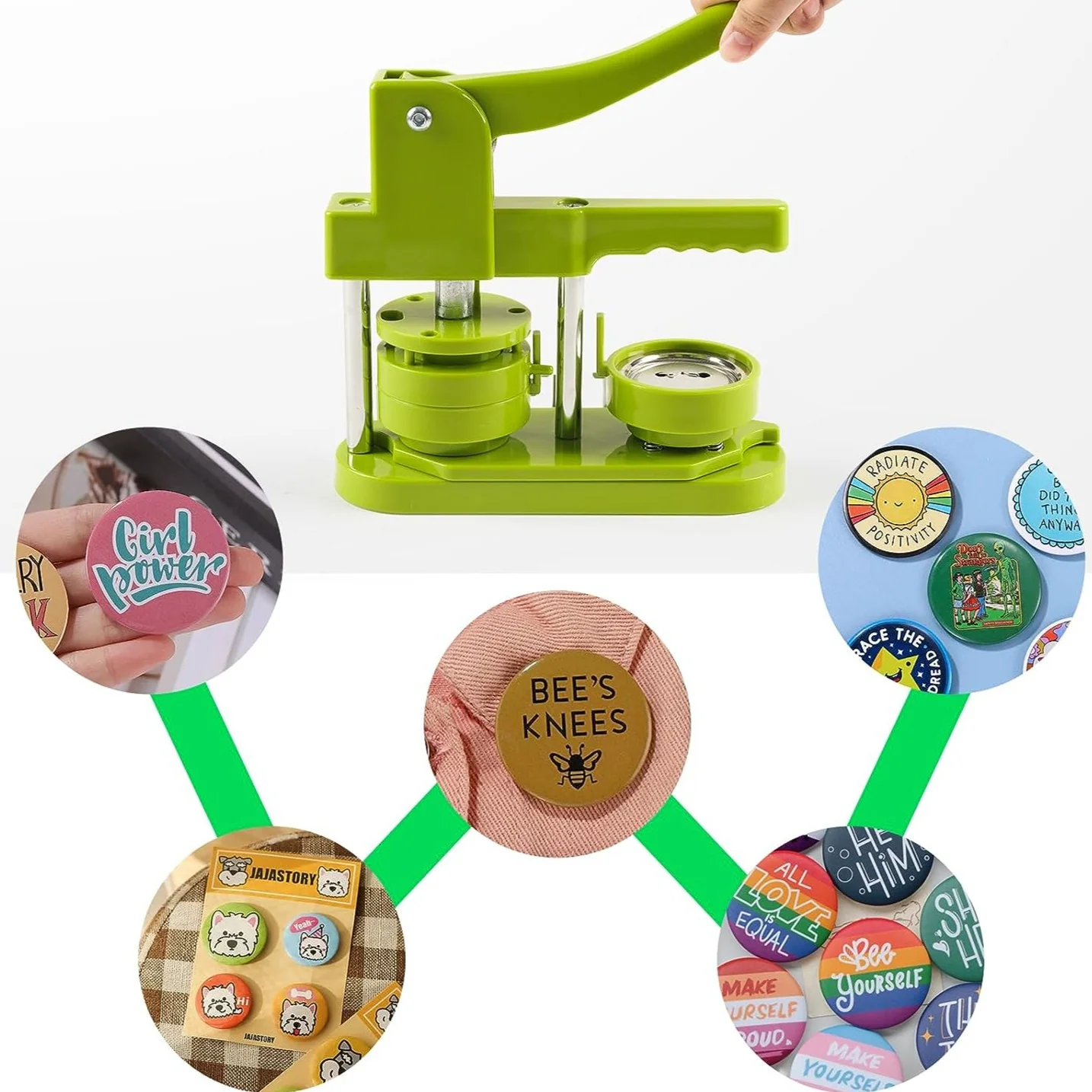 Reach a C$100 cart, you can add the Button Maker Machine for only C$29.99! HTVRONT CA Button Maker Machine 58mm with 110pcs Button Supplies - No Need to Install Pin Maker - Image 7