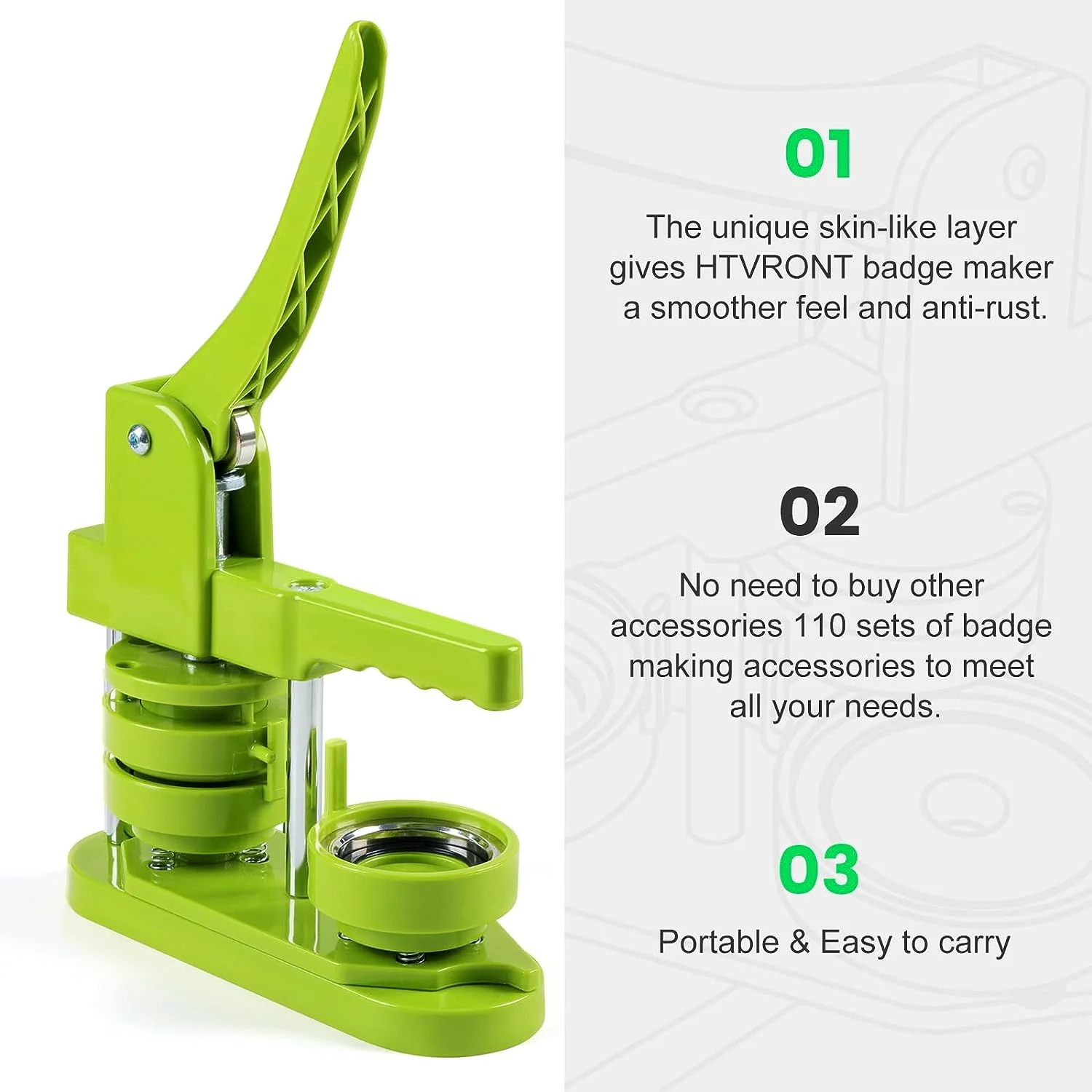 Reach a C$100 cart, you can add the Button Maker Machine for only C$29.99! HTVRONT CA Button Maker Machine 58mm with 110pcs Button Supplies - No Need to Install Pin Maker - Image 8