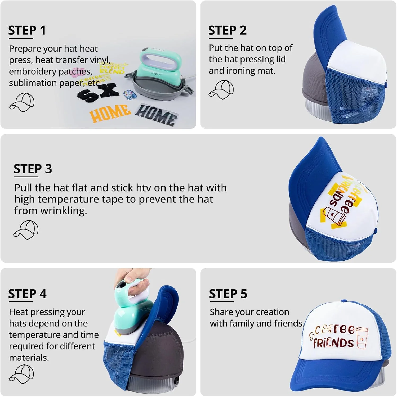 Sponge Trucker Hat Sublimation Blanks - 1 PC - Image 6