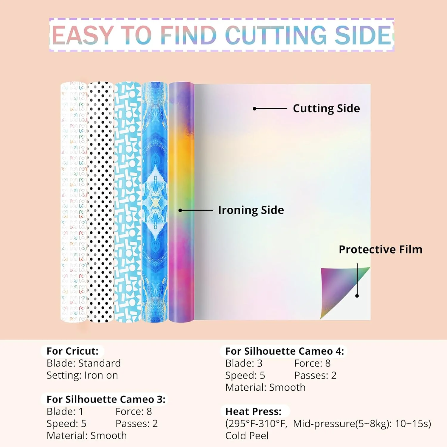 Tie Dye Heat Transfer Vinyl Roll - 12" x 8ft - Image 6