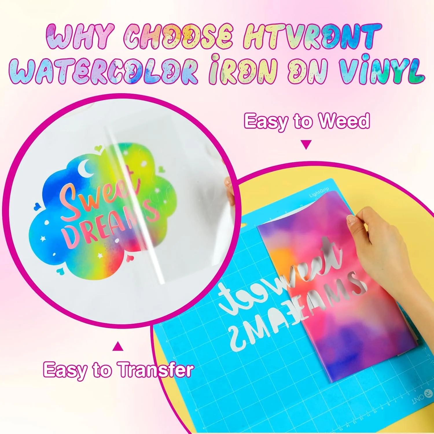 Tie-Dye Patterned Heat Transfer Vinyl Bundle - 12"x10" 10 Sheets - Image 5