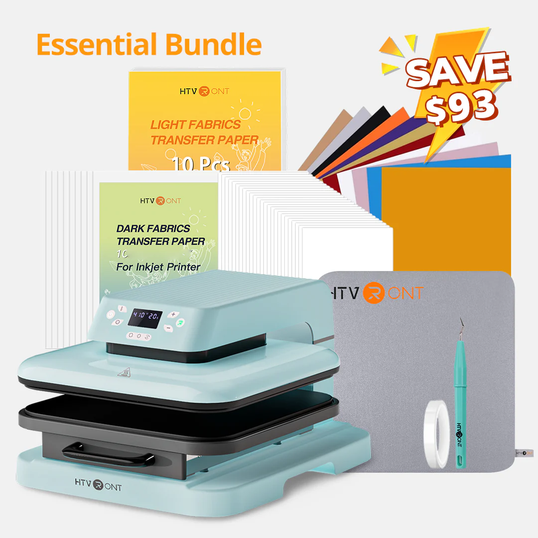 HTVRONT Auto Heat Press Machine for T Shirts 15x15 110V, Starter Kit - White - Image 14
