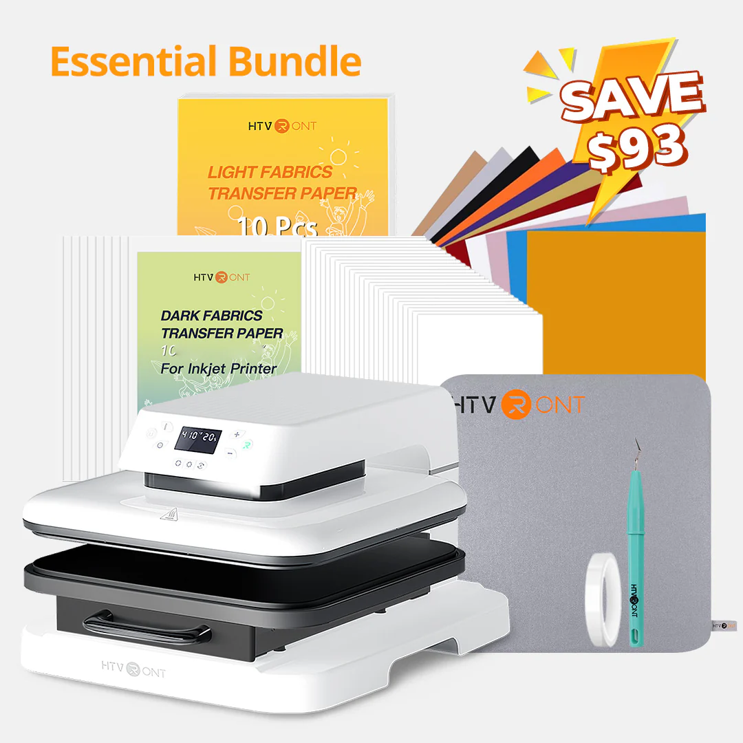 HTVRONT Auto Heat Press Machine for T Shirts 15x15 110V, Starter Kit - White - Image 15